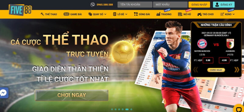 Đa dạng các loại kèo cược hấp dẫn tại Five88