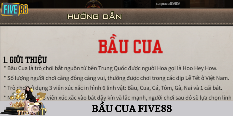 Luật chơi bầu cua Five88 chi tiết